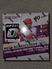 2020 Donruss Optic Baseball Mega Box Carolina Blue White Paralells 1 Auto PerBox