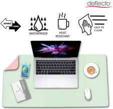 Deflecto Schreibunterlage Kunstleder/PVC 120x60cm beids. verwendbar Grün-Rosa