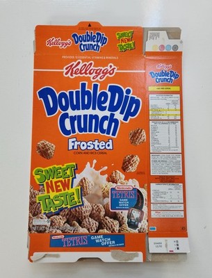 1993 Kellogg s Double Dip Crunch Cereal Box - Nintendo TETRIS Game Watch Promo