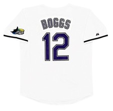 Wade Boggs 1999 Tampa Bay Devil Rays Home White Throwback Jersey Men’s Large