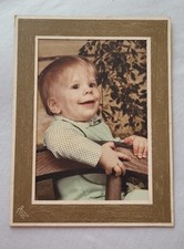 De colección Olan Mills Niño Niño Pequeño Feliz Sonriente Bebé Niño Retrato Años 70 u 80