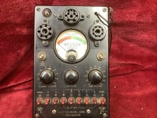 1940 Signal Corp WESTON Model 685-2 Tube Checker Type 80 Tube US Army I-56A