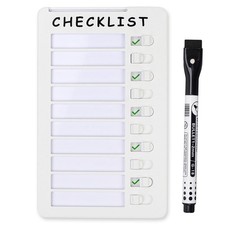 Magnetic Dry Erase Chore Chart for Kids, Whiteboard Checklist with Pen