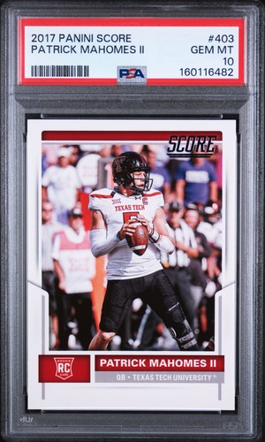 2017 PANINI SCORE #403 PATRICK MAHOMES II ROOKIE RC PSA 10