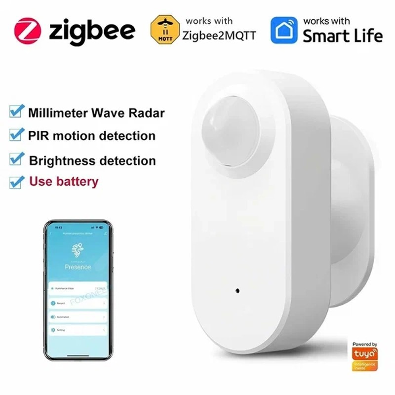 Tuya Smart Presence Sensor Zigbee 3.0 mmWave Radar + PIR Battery