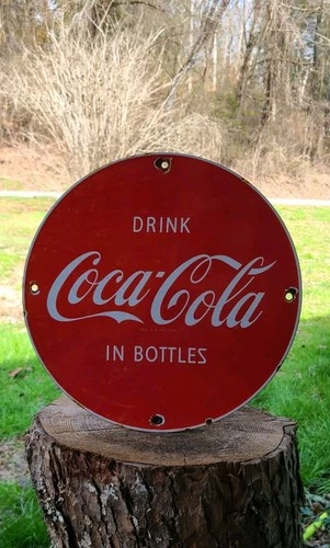 Coca Cola soda Advertising vintage porcelain sign