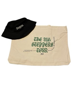Kendrick Lamar Big Steppers Tour Oklama Steppers Black Bucket Hat & Tote Bag