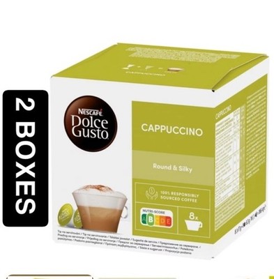2 Boxes Total 32 Pods Nescafe Dolce Gusto Cappuccino Round & Silky