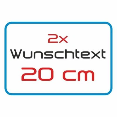 Wunschtext Aufkleber Sticker (2x) Dein Text 32 Schriftarten Farbauswahl 20 cm - Bild 1 von 4