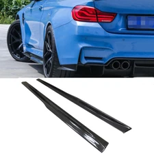 For BMW F82 F83 M4 PSM Style Coupe 2014+ Carbon Fiber Side Skirt Extension Lip