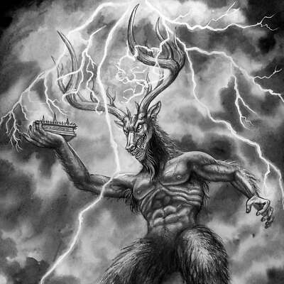Kay Faces The Horned God  LEAGUE OF ELDER  ILLUSTRATION