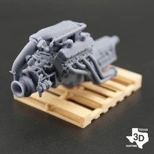 Procharged 572 model engine resin 3D printed 1/25 1/24
