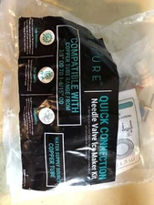 Metpure 25ft Ice Maker Fridge 1/4 Valve & Supply Line Fitting ICEMKN2514 for 3/8