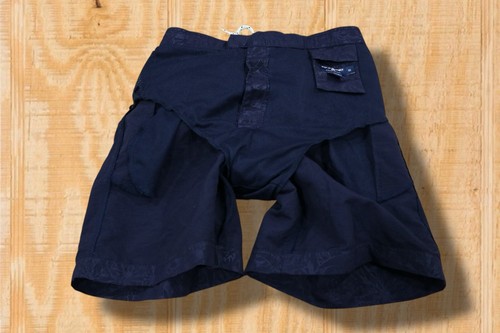 Vintage 90s Polo Sport Ralph Lauren Mens Small Navy Trees Swim Trunks Shorts - Picture 12 of 13