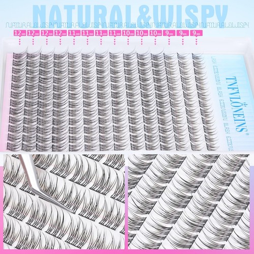 Natural Lash Extension Kit 168Pcs Lash Clusters Kit Wispy Eyelash Extensions ... - Picture 4 of 7