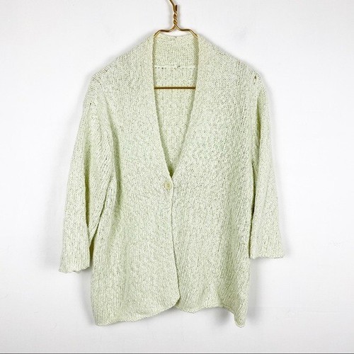 Eileen Fisher Melon Green Cardigan 