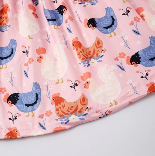 NEW Boutique Chicken Farm Girls Sleeveless Ruffle Dress Easter - Picture 4 of 5
