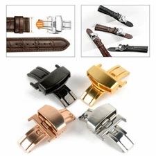 Stainless Steel Butterfly Deployment Clasp Buckle For Watch Strap Band 18/20MM