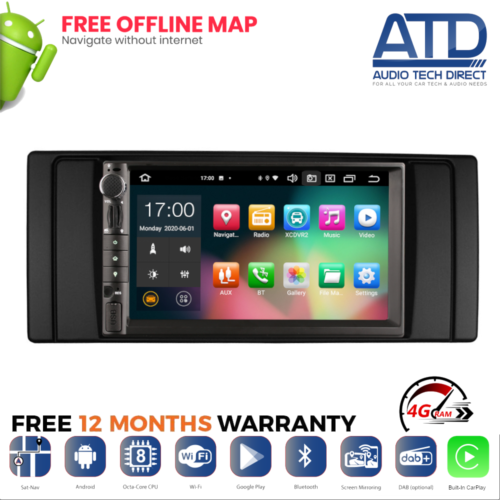 Autoradio Per Range Rover L322 (2005 2011) Android 10.0 Wireless Carplay DAB 7 " - Zdjęcie 1 z 12