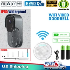 WiFi Wireless Intercom Smart Doorbell Video Security Camera Door Ring Bell Chime