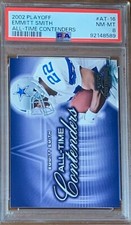 2002 Playoff #AT-16 Emmitt Smith All Time Contenders PSA 8 Pop 1 none higher