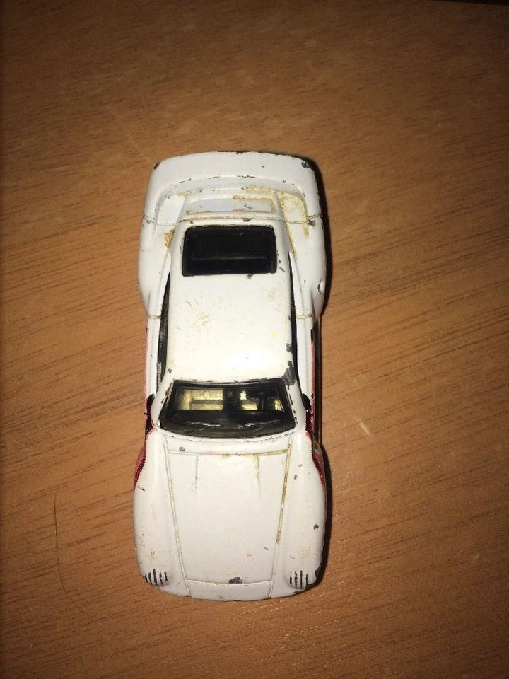 1987 Mattel Hot Wheels Porsche White 2 Hi Bank Racing - Imagem 2 de 4