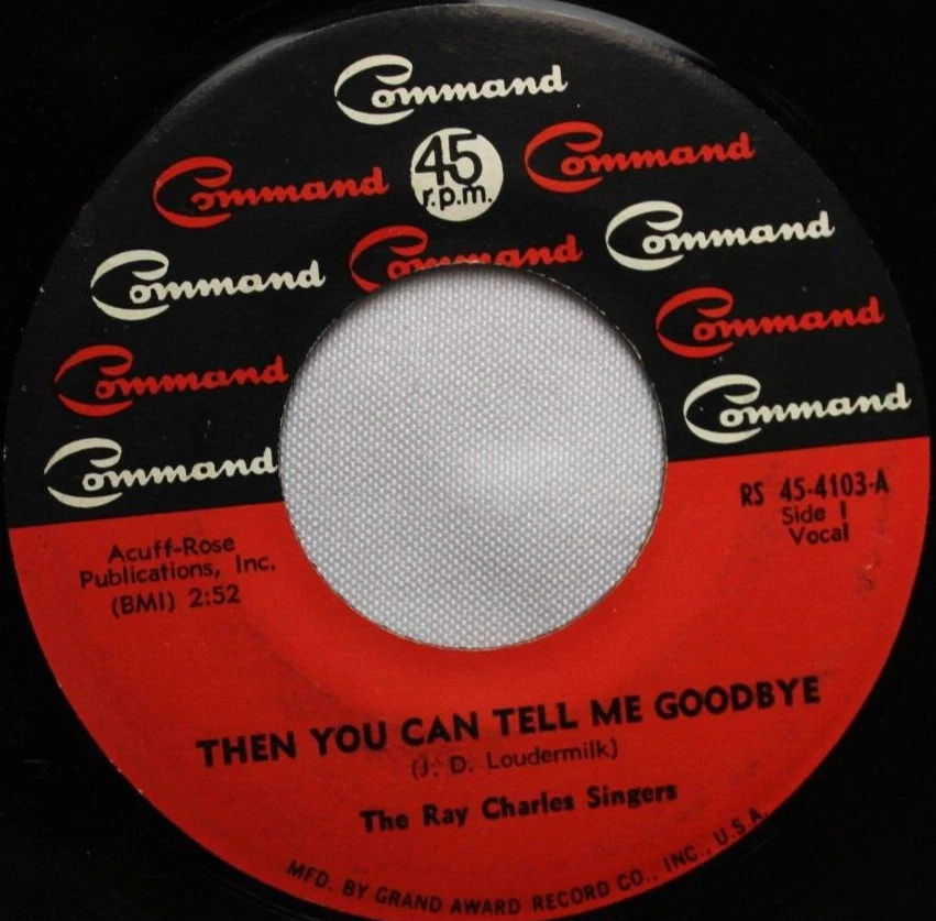 ВИНИЛОВАЯ ПЛАСТИНКА RAY CHARLES VALY IT ON ME / TELL ME GOODBYE 45 ОБ/МИН 7 ДЮЙМОВ VG COMMAND - Изображение 2 из 4