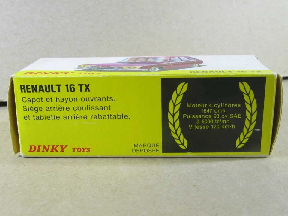 539S 1977'S Dinky Toys 538 Spain Box Empty Only D'Original Renault 16 Tx - Image 3 of 4