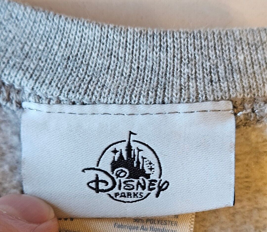 Disney Parks Crewneck Sweatshirt Gray Medium Spel… - image 5