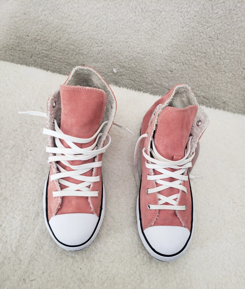 Tênis Converse Chuck Taylor All Star infantil 6 rosa têxtil forrado de pele sintética - Imagem 3 de 4