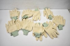 Lot of 9 Pairs Standard Weight Cotton/Poly Blend Gloves Knitted White 1666