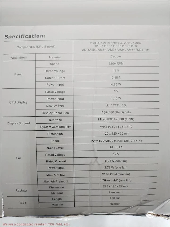 Thermaltake TOUGHLIQUID Ultra 240 AIO Liquid Cooler SEE DETAILS - Image 3 of 4