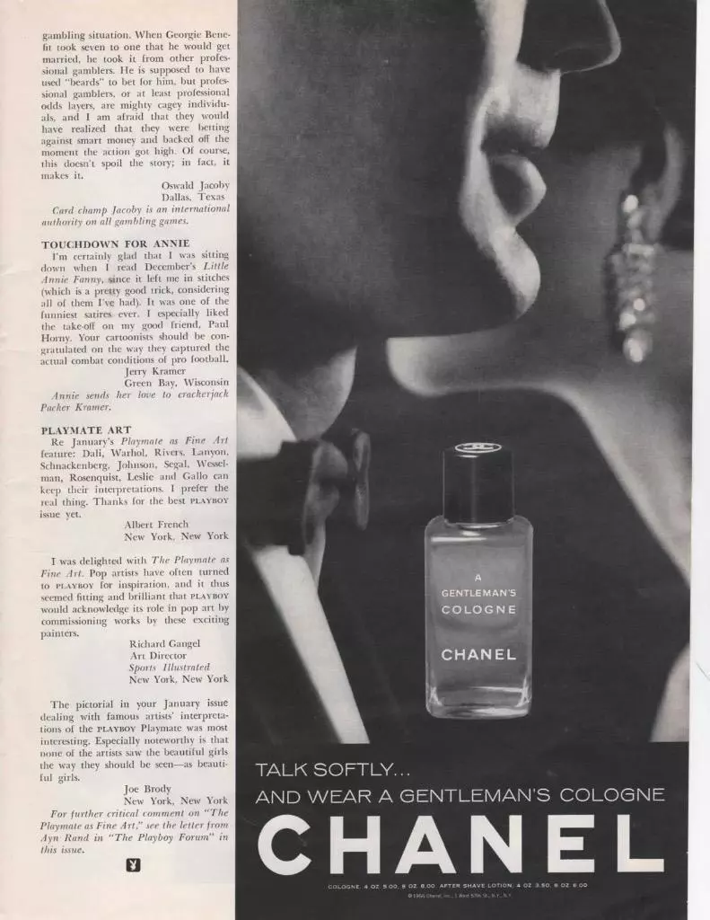 1966 VINTAGE PRINT AD CHANEL FOR MEN- FRAGRANCE FOR MEN -TALK