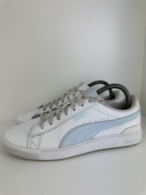 Puma Vikky V3 Womens Size US White Blue Leather Shoes