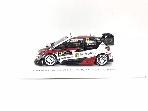 MODELLINO AUTO 1:43 SPARK TOYOTA YARIS WRC EVANS RALLY MONTE CARLO 2020 DIE CAST - Imagen 4 de 7