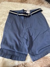 The Children's Place Size 8 Big Boys Print Chino Shorts W/belt New