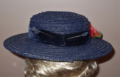 1950s Fifth Ave. Designers Group Wide‎ Brim Hat w/Velvet  display picture 1