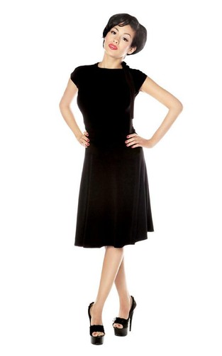 Folter Negro Bridget Bombshell Pin-Up Retro Vestido de punto | eBay