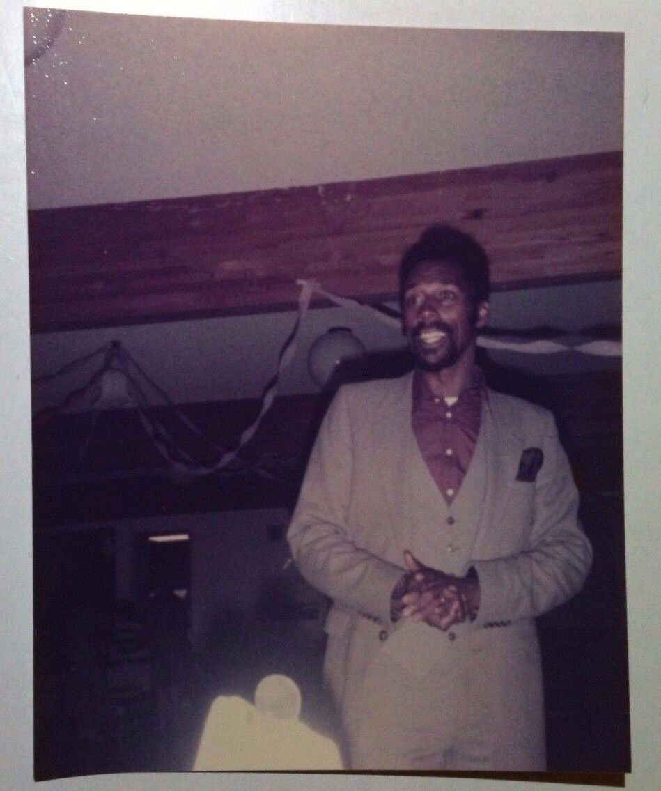 Vintage 70s Found Color PHOTO Black African Man Well Dressed At Wedding  Party | eBay