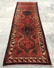 Vintage Afghan Runner,Kitchen Runner,Hallway Runner,Hand Knotted Runner,3x10 ft