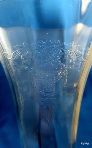 Maryland Glaskorb Ätzparfaitglas 6 oz klar getäfelte Optik ca 1930 - Bild 7 von 8