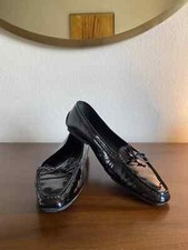 Prada Patent Leather loafer driving Flats shoes Size 37