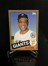 #'ed/50 💥 WILLIE MAYS SSP 2020 Topps 1985 Topps 35th Anniversary Gold Retro