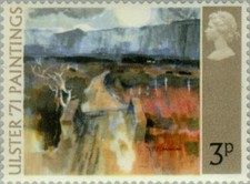 GREAT BRITAIN -1971- Painting -  A Mountain Road  (T.P.Flanagan) - Scott #648
