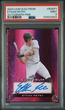 2024 Leaf Electrum AUTO Pink 4/10 ETHAN PETRY South Carolina Gamecocks PSA 9
