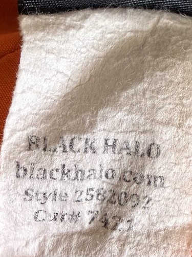 Black Halo Ruiz Dress Ruffle Swing As Seen On TV Size 4 Orange - Picture 5 of 5