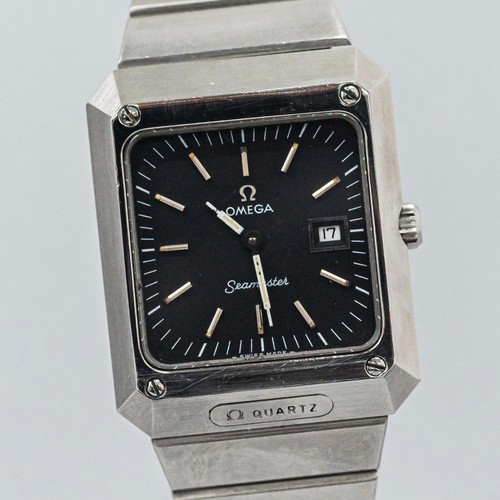 RARE Vintage 1970s OMEGA Seamaster Mariner II Ref.196.0055 Cal.1320 Qz Black Men - Picture 3 of 17