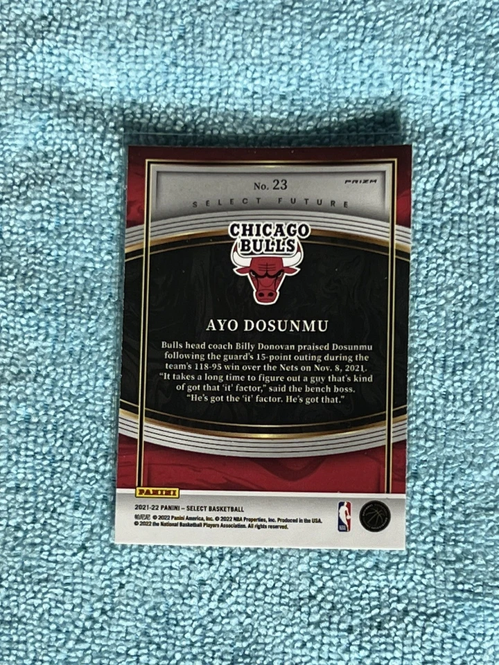 Ayo Dosunmu 2021-22 Panini Select Future Holo Rookie - Image 2 of 2
