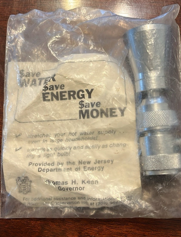 Energy Saving Shower Head NJDEP Promo 1980s 