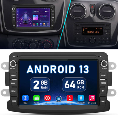 DAB+ Für Renault Dacia Duster Dokker Android 13 2GB+64GB Carplay Autoradio GPS 